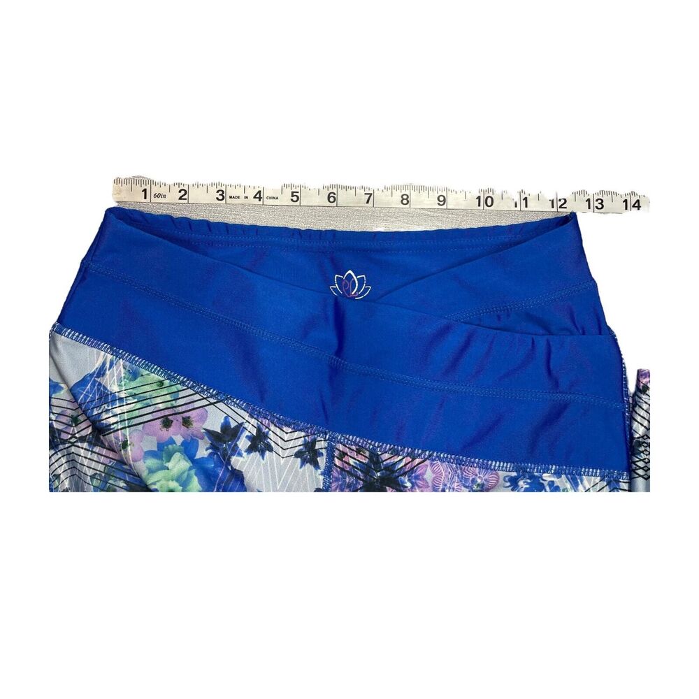 PL Movement by Pink Lotus Womens Leggings Women's Small Blue Overlapping V Front - Picture 6 of 7